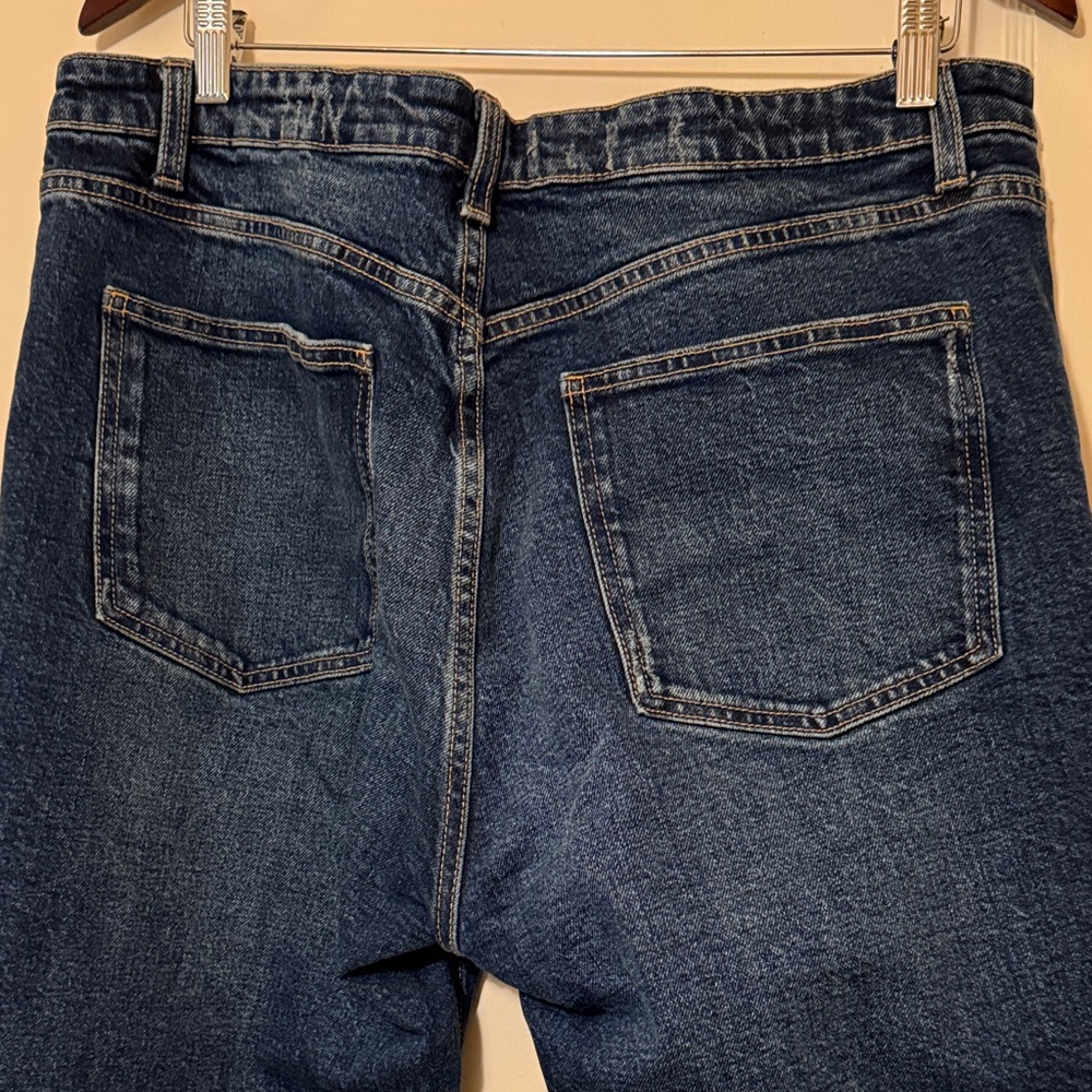 Zara Midnight Blue straight leg Jeans never worn size 14 - Picture 3 of 5